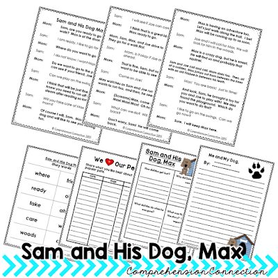 Engaging Ways to Build Fluency with Partner Plays 4 partner plays - Sam and His Dog Max worksheets