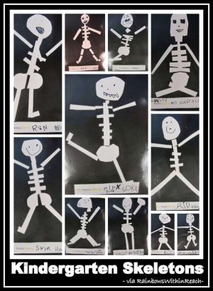 Fun Ways to Celebrate Halloween with Themed Literacy Activities 6 Halloween kindergarten skeletons craft collage