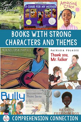 5 Ways to Use Interactive Read Alouds for Effective Skill Modeling 1 Interactive Read Alouds books with strong characters and themes book cover collage