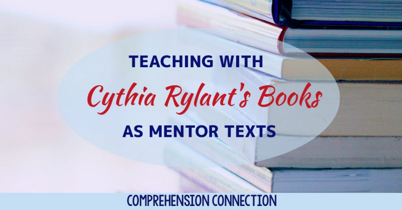 Cynthia Rylant's writing style works well for teaching so many skills including author's craft, visualizing, point of view, imagery, drawing conclusions, making inferences, and finding text evidence to support thinking. In this post, I share my top ten favorite titles and ideas to go with each.