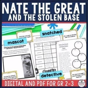 Nate The Great And The Stolen Base By Marjorie Sharmat Book Study In ...