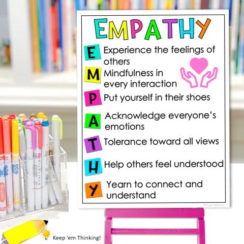 Cultivating Empathy: Strategies for Teaching with Heart 2 Cultivating Empathy: Strategies for Teaching with Heart anchor chart