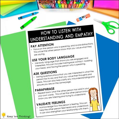 Cultivating Empathy: Strategies for Teaching with Heart 10 Cultivating Empathy: Strategies for Teaching with Heart anchor chart