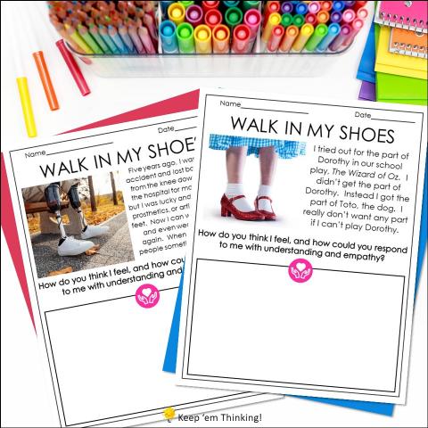Cultivating Empathy: Strategies for Teaching with Heart 12 Cultivating Empathy: Strategies for Teaching with Heart walk in my shoes example